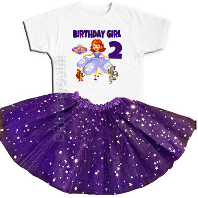 Sofia the First Party 2nd Birthday Tutu Outfit Personalized Name option