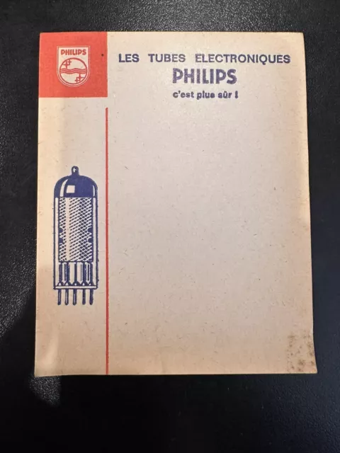 Rare Petit Carnet Publicitaire Bloc Note Tubes Électronique Philips