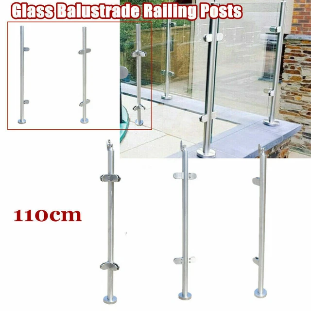 BALCONY POOL GLASS Panel Balustrade Railing Glazing Posts Stainless ...