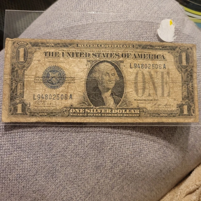 Silver Certificate $1 1928A funny back