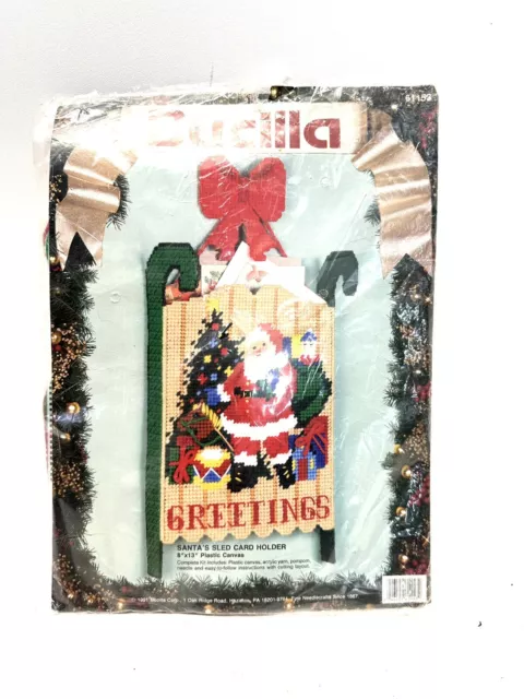 New Bucilla Santas Sled Card Holder Kit Christmas Decoration 61153 8"x13"