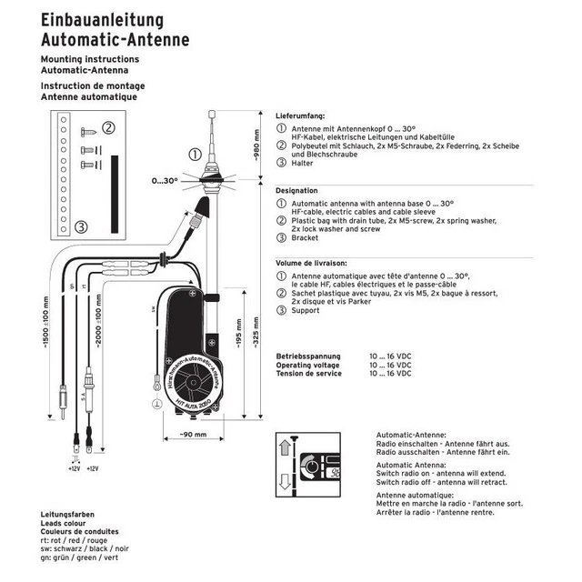Mercedes SL W460 W123 W115 W114 HIRSCHMANN Auta HIT 8900S Antenne In