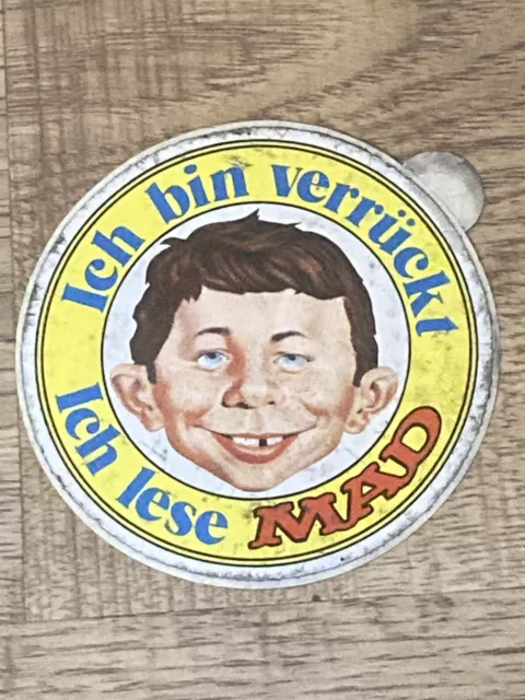 German MAD Magazine / Alfred E Neuman            Original 1970’s Sticker  Unused