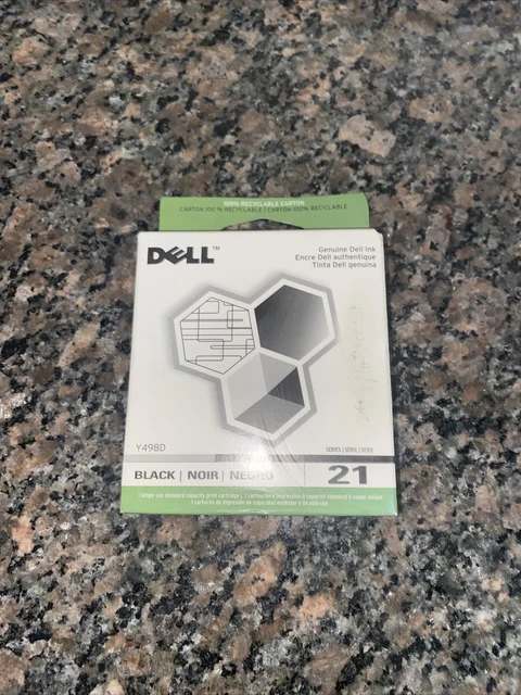 Genuine OEM Dell 21 Black Ink Y498D SEALED For V313 P513w V515w V715w