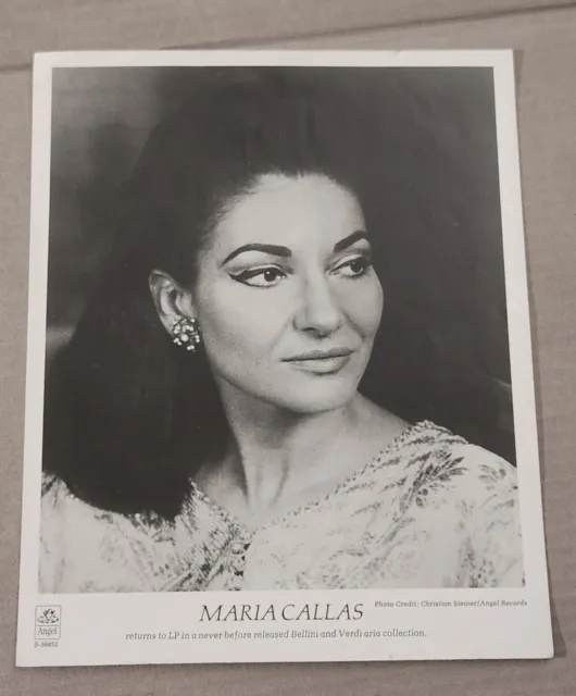 Maria Callas Vintage Angel Records Publicity Photo Opera Singer