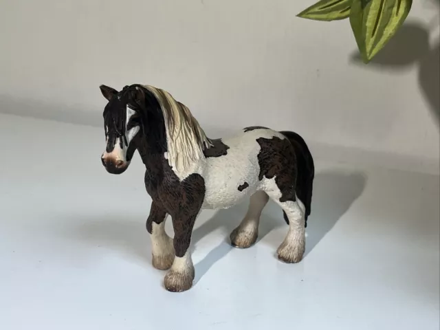 Schleich Tinker Stallion Brown & White Clydesdale Draft Horse 2007