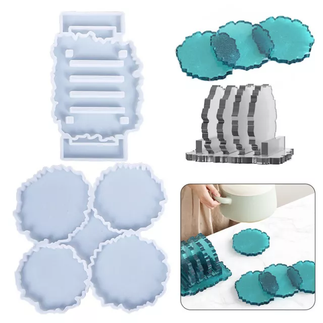 Silikonform Epoxidharz SET Kristall Untersetzer Gießform Epoxy Resin SET❤