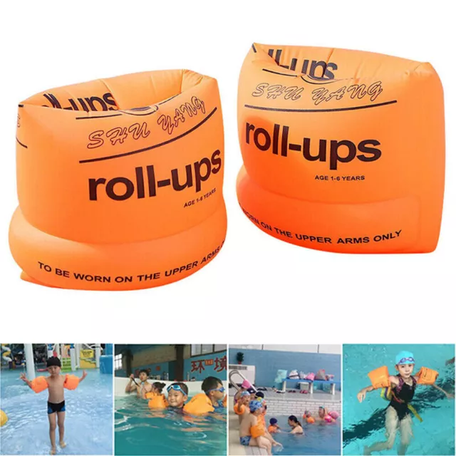 Kids Adult Inflatable Arm Bands Ring Floaties Swimming Pool Safety Arm Floats