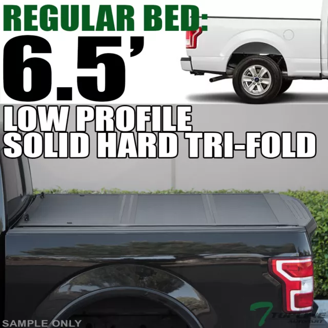 Topline For 2015-2023 Ford F150 6.5' Bed Low Profile Hard Tri Fold Tonneau Cover