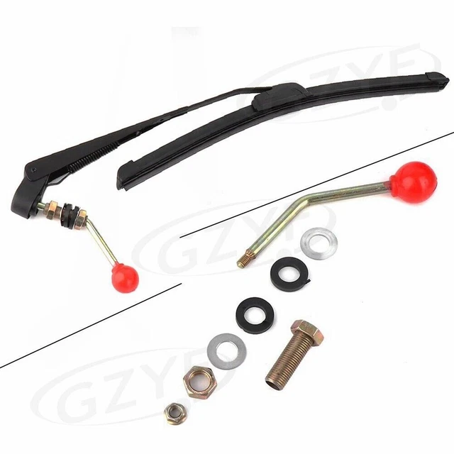 UTV MANUAL HAND Operated Windshield Wiper Rubber Blade Universal