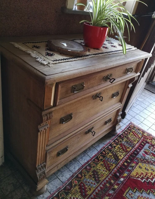 ANTIKE KOMMODE WEICHHOLZ Eiche Jugendstil EUR 229,00 - PicClick DE