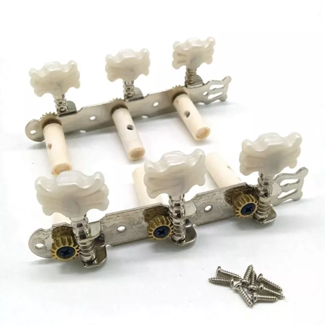 2Xhine Tuners White for Classic Guitar Guitar Part Accessories W2R4 2