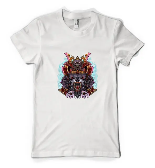 Japanese Samurai Warrior Wolf Ornamental  Personalised Unisex Kids T Shirt