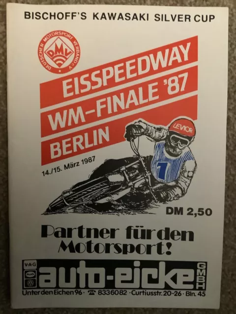 1987 World Ice Speedway final programme - Berlin