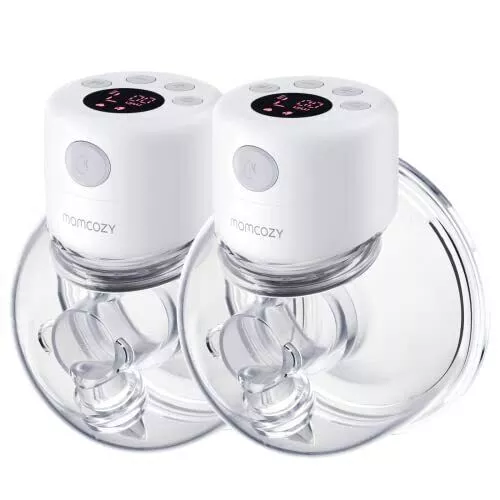 Momcozy S12 9-Levels Double Wearable Breast Pump - White