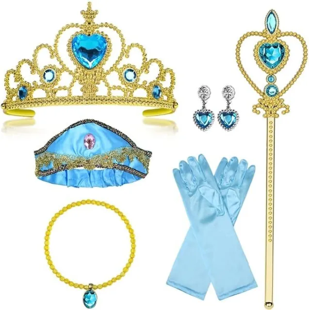 Vicloon Elsa Princess Tiara, Tiara Crown and Fairy Wand Elsa Dress Up Set