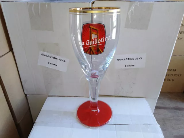 Lot de 6 verres bière la guillotine 25cl neuf no heineken leffe