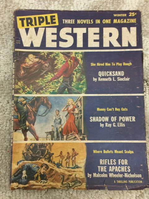 Vintage Triple Western Magazine Three Novels in One Magazine Winter 1956