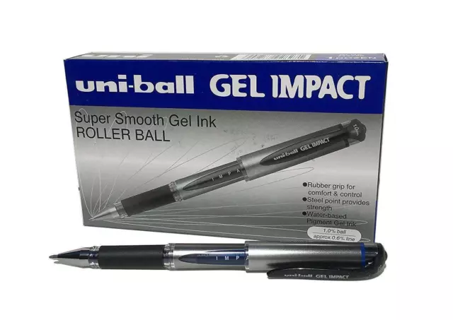 Uniball Gel Impact UM-153S Bolígrafo de gel con punta de 1,0 mm (paquete de...