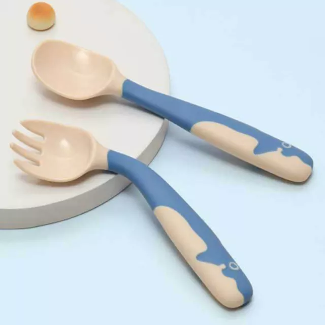 1 Set Feeding Spoon Bend Freely Bite-resistant Dishwasher Safe Reusable Baby