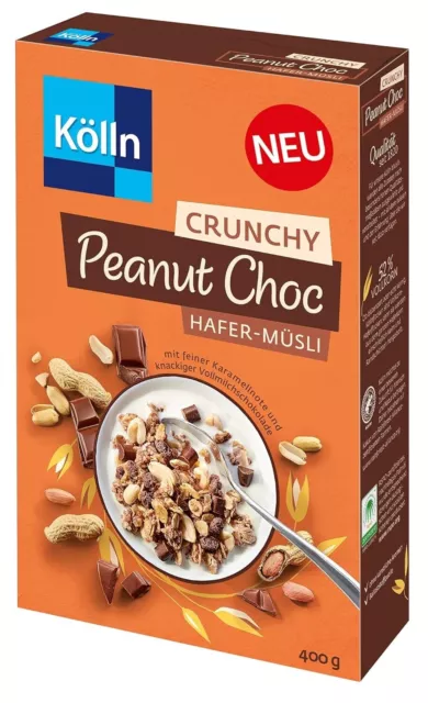 Kölln Crunchy Peanut Choc Hafer-Müsli, 400 g, 1 Stück (1er Pack)