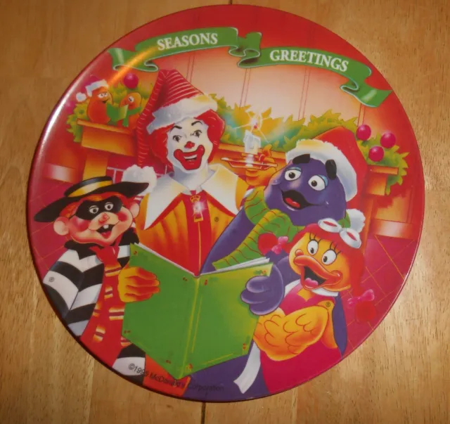 Vinage Lot of 3 McDonald's Melamine Plate Christmas Halloween 9"