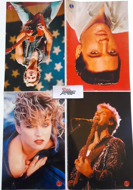 MADONNA - STING - B. SPRINGSTEEN - E.  P RESLEY   4  Foto rivista LANCIO - nuovo