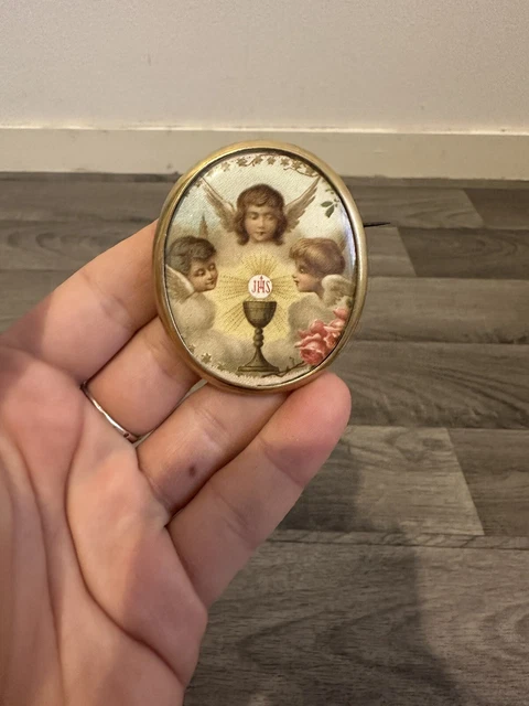 Broche ancienne porte photo - Le Comptoir du Chineur