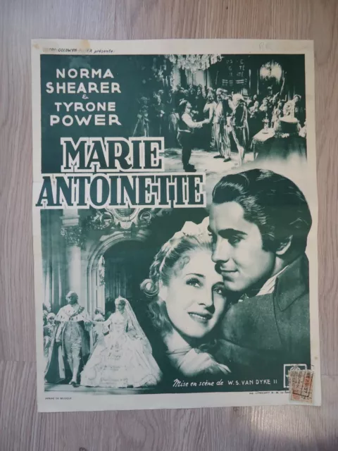 MARIE ANTOINETTE NORMA SHEARER+TYRONE POWER/U4F/  belgian poster