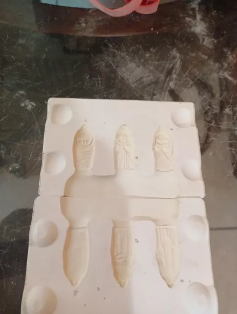 Alberta's Ceramic Slip Mold #A-144 Mary,Baby and Joseph Xmas