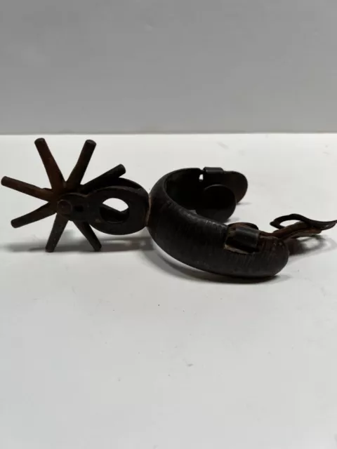 antique iron spur cowboy western hand forged