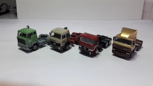 Deux Semi-remorques Porte-engins Herpa : Scania + MAN – Neufs Sous Blister