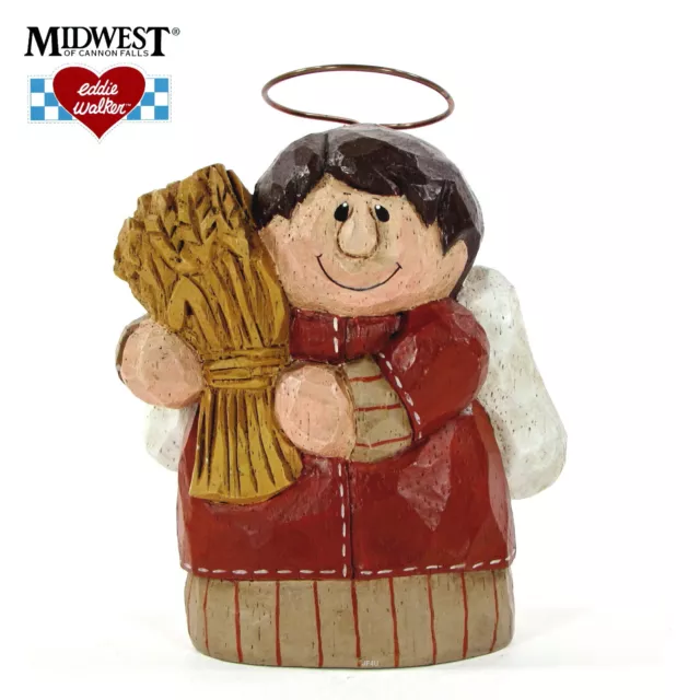 Eddie Walker HARVEST ANGEL 4.5" Figurine Autumn Wheat Midwest of Cannon Falls