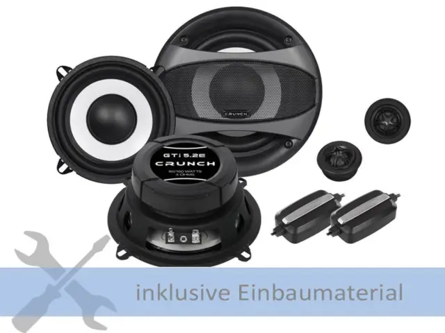 Crunch Lautsprecher GTi5.2E 320W 130 mm 2 Wege Kompo für Mercedes Vito W639