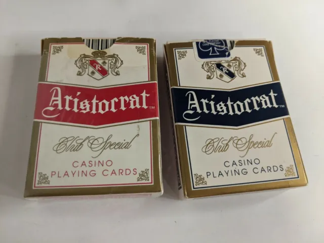 Aristocrat Club Special Casino Playing Cards Red & Blue Sets