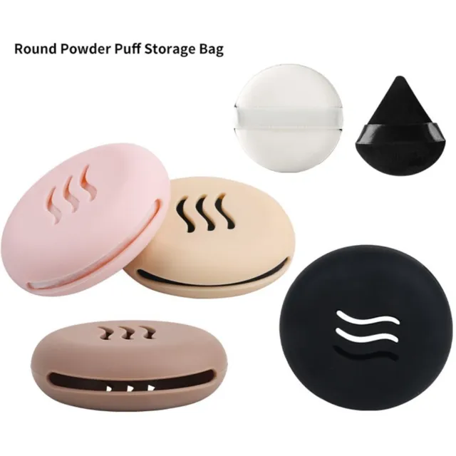 Face Powder Puff Powder Puff Storage Bag Washable Silicone Storage Box