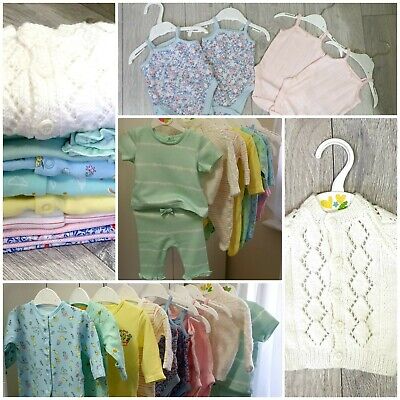 Baby Girl Clothes Size Up To 1 Month Newborn 0-3 Months Includes New Vests Cardi