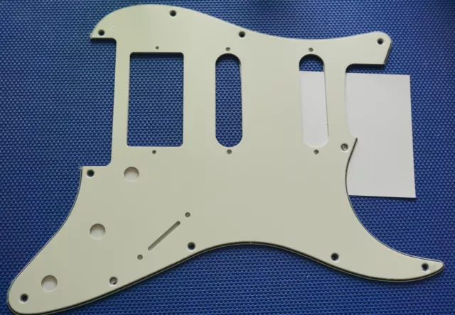 NEW Parchment 11 Hole HSS Stratocaster PICKGUARD for Fender Strat Guitar 3 Ply