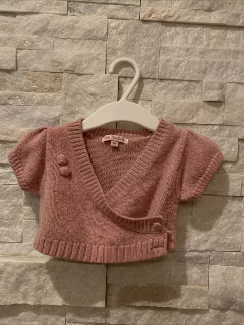 Haut Pull Gilet Rose Petit Kimbaloo T3 Mois