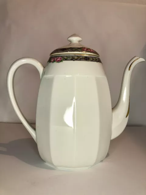 Belle Cafetière ancienne en porcelaine 1930 de Limoges Jean Boyer