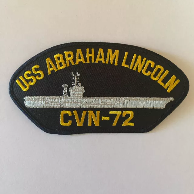 USS Abraham Lincoln CVA-72 U.S Navy Carrier Ship Hat Jacket Patch - 5 1/2” - NEW