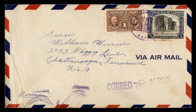 Mayfairstamps Panama 1950s Fight Cancer University San Javier Cover aac_28419