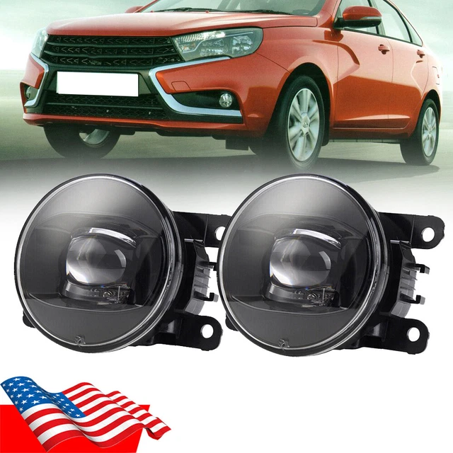 For Lada Vesta Renault Logan High Bright LED Front Bumper Fog Light Driving Lamp