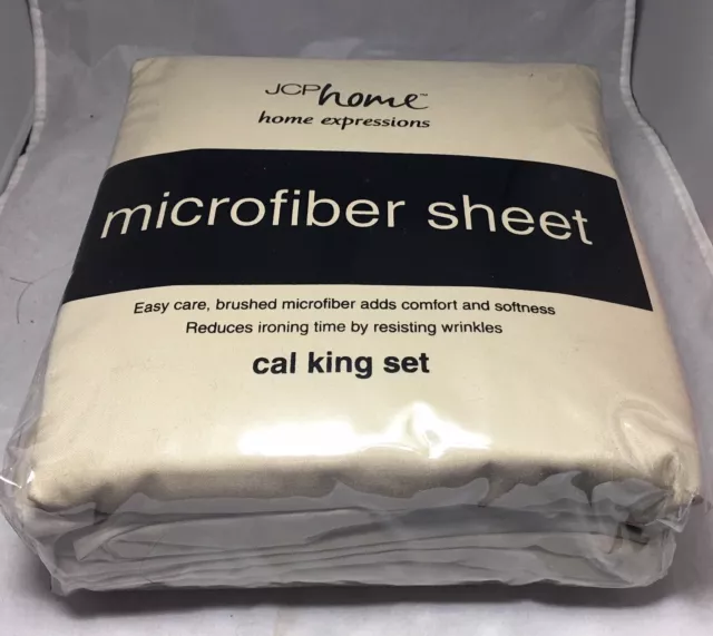 Microfiber California King Set Sheet Raffia Color New