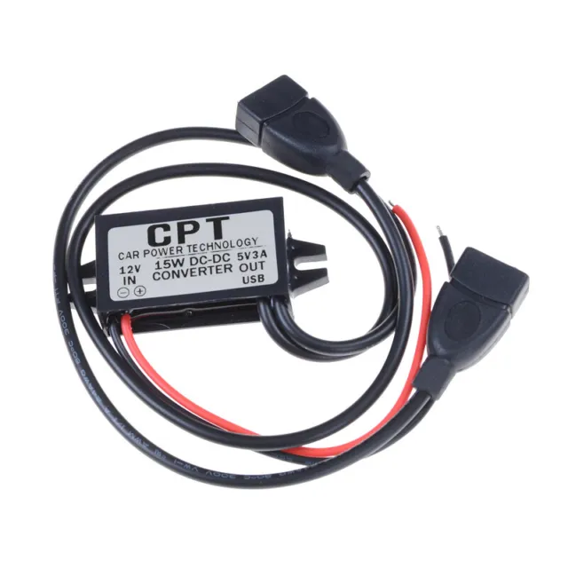 DC 12V To 5V 3A 15W USB Output Power Adapter Converter Module For Car Boat HS