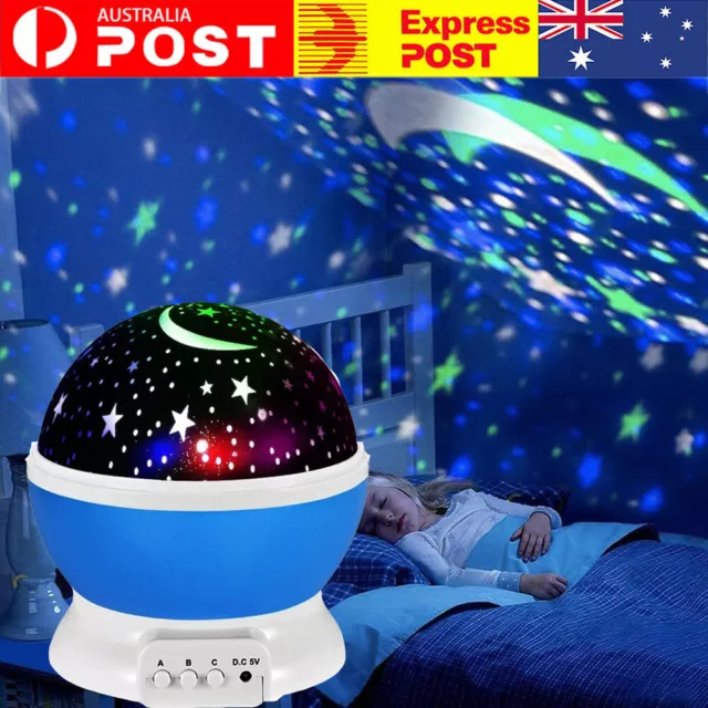 LED Galaxy Starry Night Light Projector Star Sky Party Baby Kids Room Lamp Decor