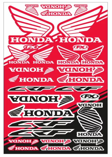 Honda CRF Team MX Enduro Motocross Aufkleber Set vorgestanzt 33x48cm