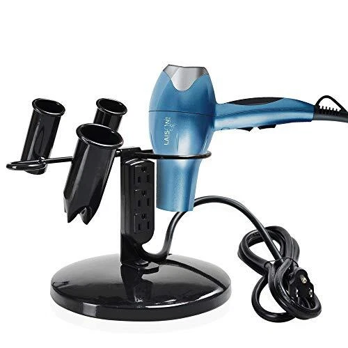 Tabletop Blow Dryer Hair Iron Holder Salon Appliance Stand with 3 Outlets for