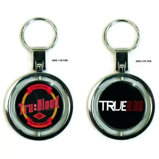 true blood official  metal keyring keychain -SPINNING