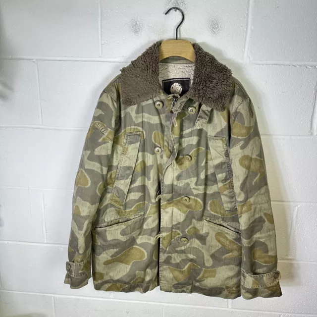 Pretty Green Jacket Mens Large Green Camo Parka Bomber Mods Gallagher Oasis